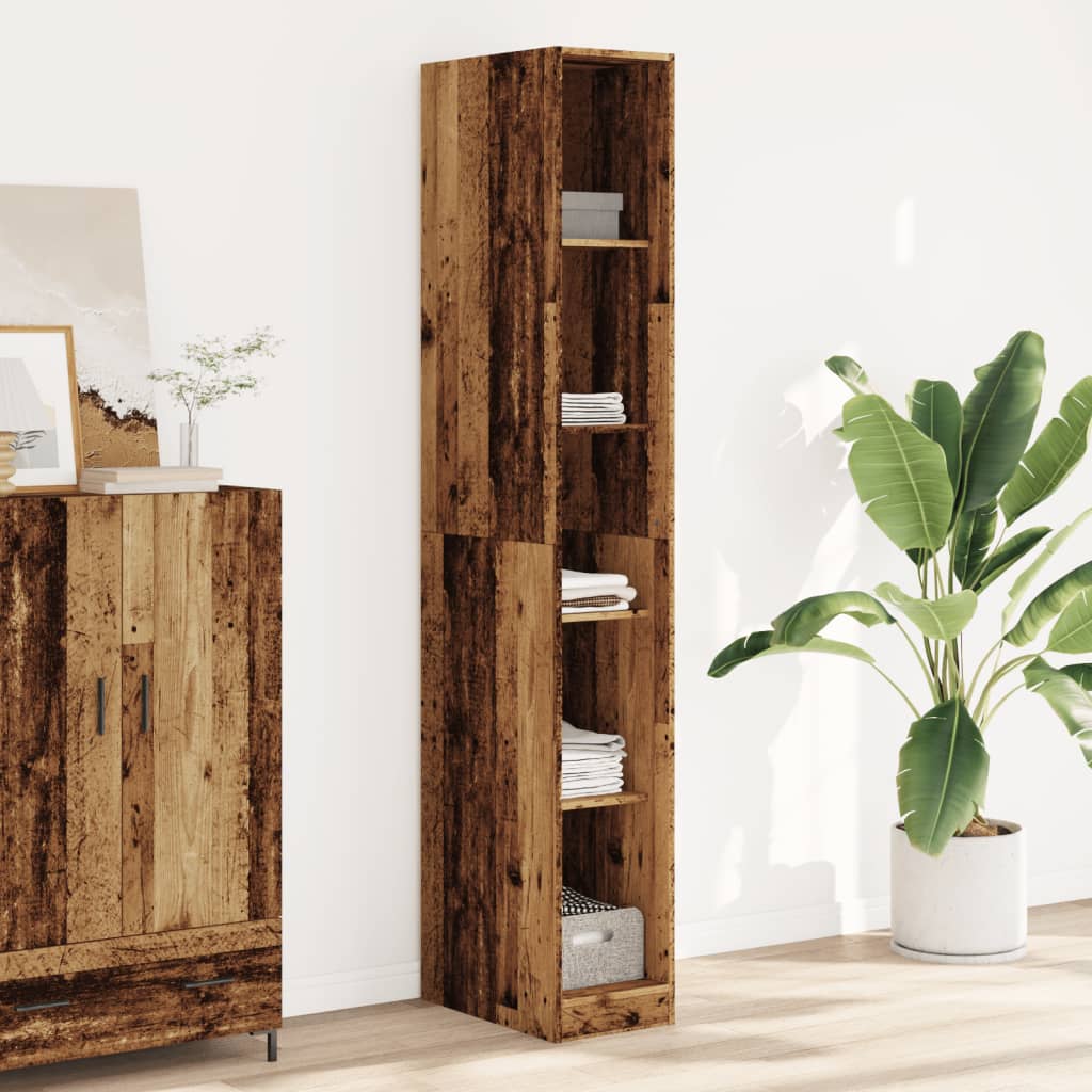 Kledingkast 30x50x200 cm bewerkt hout oud hout is nu te koop bij PeponiXL, paradijselijk wonen!