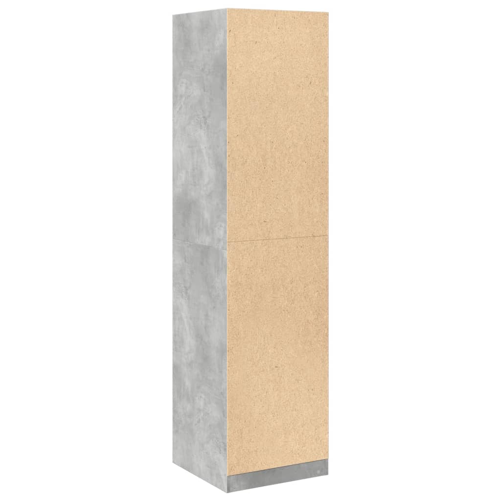 Kledingkast 50x50x200 cm bewerkt hout betongrijs is nu te koop bij PeponiXL, paradijselijk wonen!