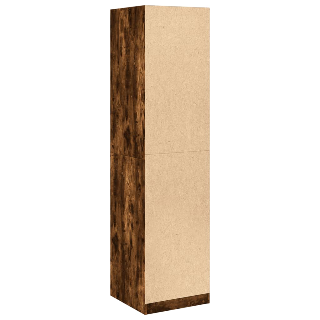 Kledingkast 50x50x200 cm bewerkt hout gerookt eikenkleurig is nu te koop bij PeponiXL, paradijselijk wonen!