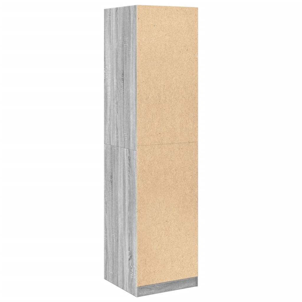 Kledingkast 50x50x200 cm bewerkt hout grijs sonoma is nu te koop bij PeponiXL, paradijselijk wonen!