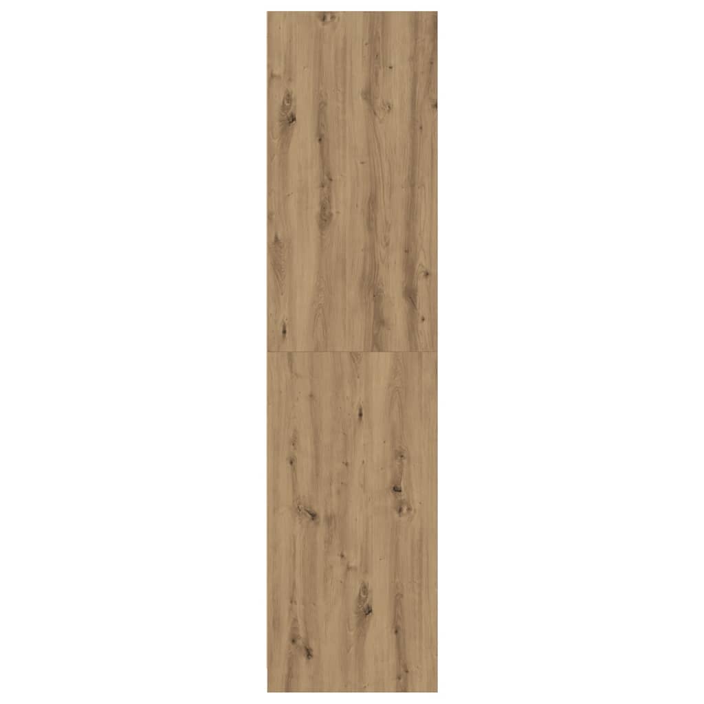 Kledingkast 100x50x200 cm bewerkt hout artisanaal eikenkleurig is nu te koop bij PeponiXL, paradijselijk wonen!