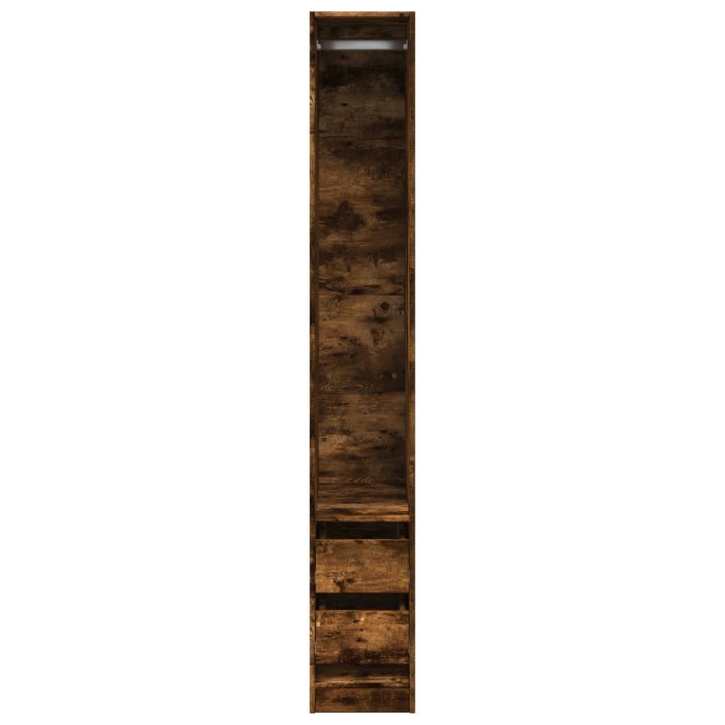 Kledingkast 30x50x200 cm bewerkt hout gerookt eikenkleurig is nu te koop bij PeponiXL, paradijselijk wonen!