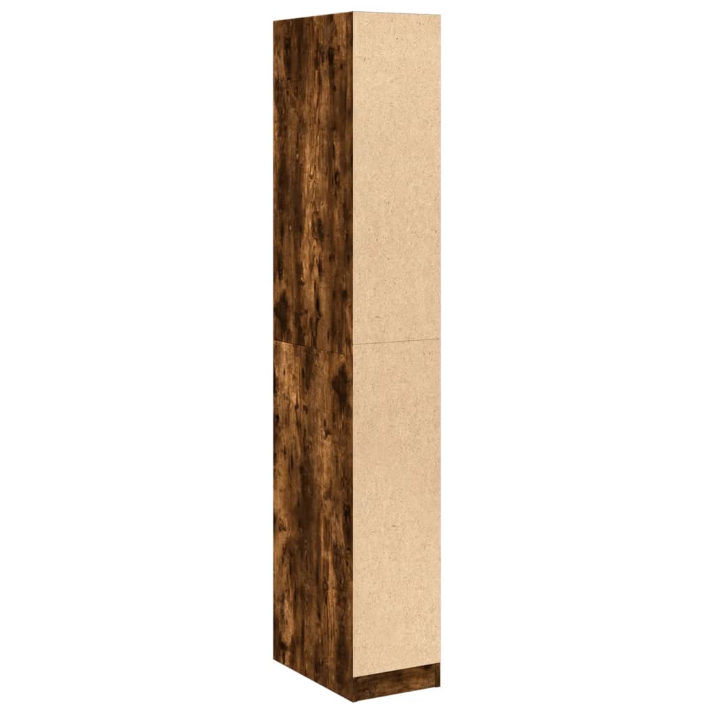Kledingkast 30x50x200 cm bewerkt hout gerookt eikenkleurig is nu te koop bij PeponiXL, paradijselijk wonen!