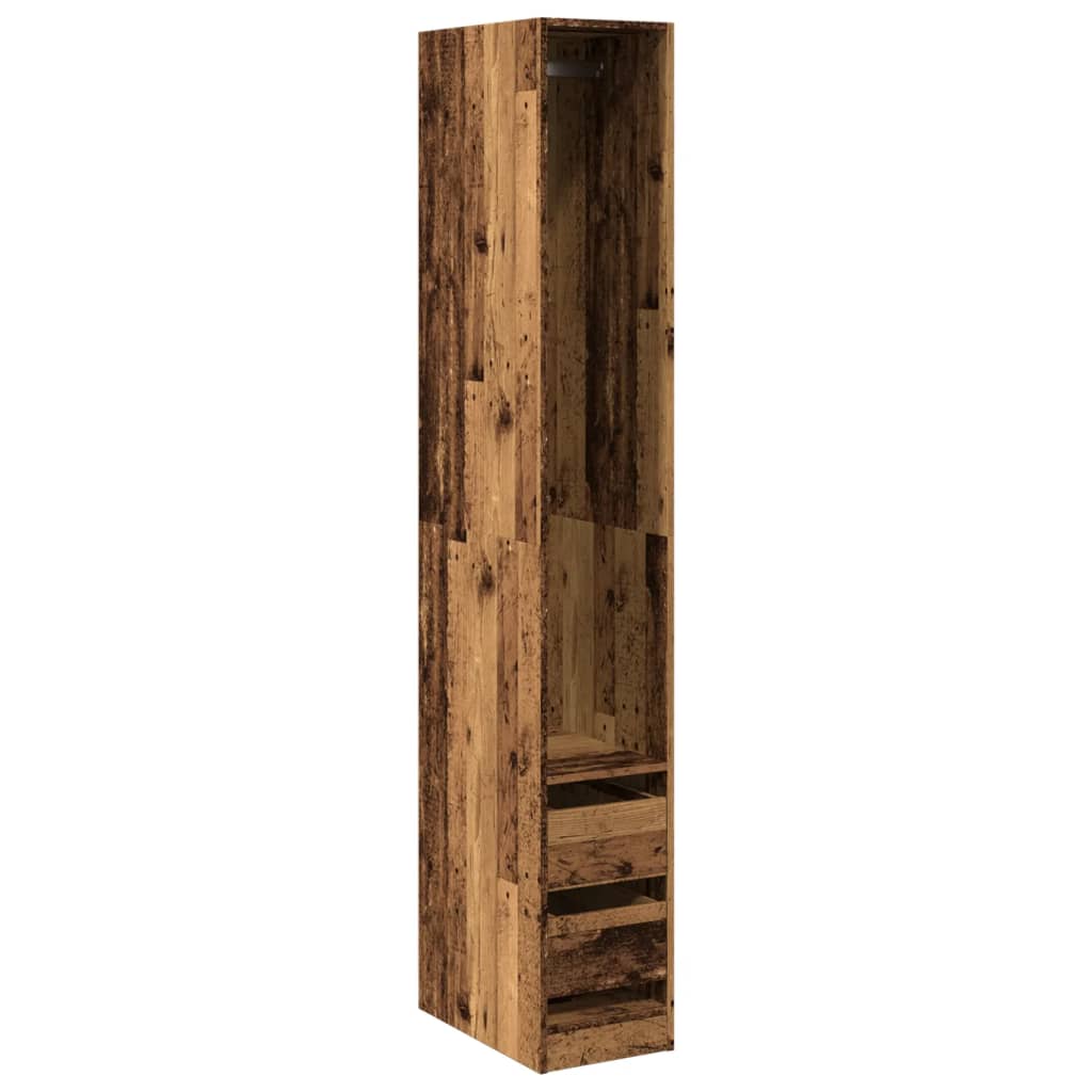 Kledingkast 30x50x200 cm bewerkt hout oud hout is nu te koop bij PeponiXL, paradijselijk wonen!