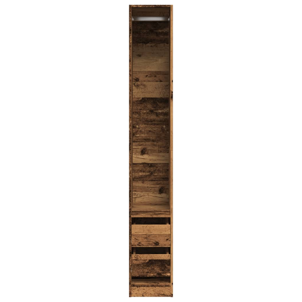 Kledingkast 30x50x200 cm bewerkt hout oud hout is nu te koop bij PeponiXL, paradijselijk wonen!