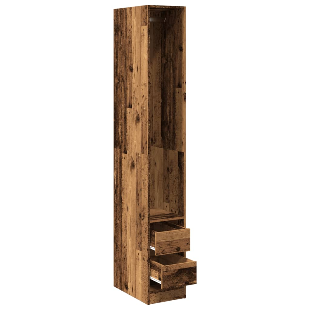 Kledingkast 30x50x200 cm bewerkt hout oud hout is nu te koop bij PeponiXL, paradijselijk wonen!