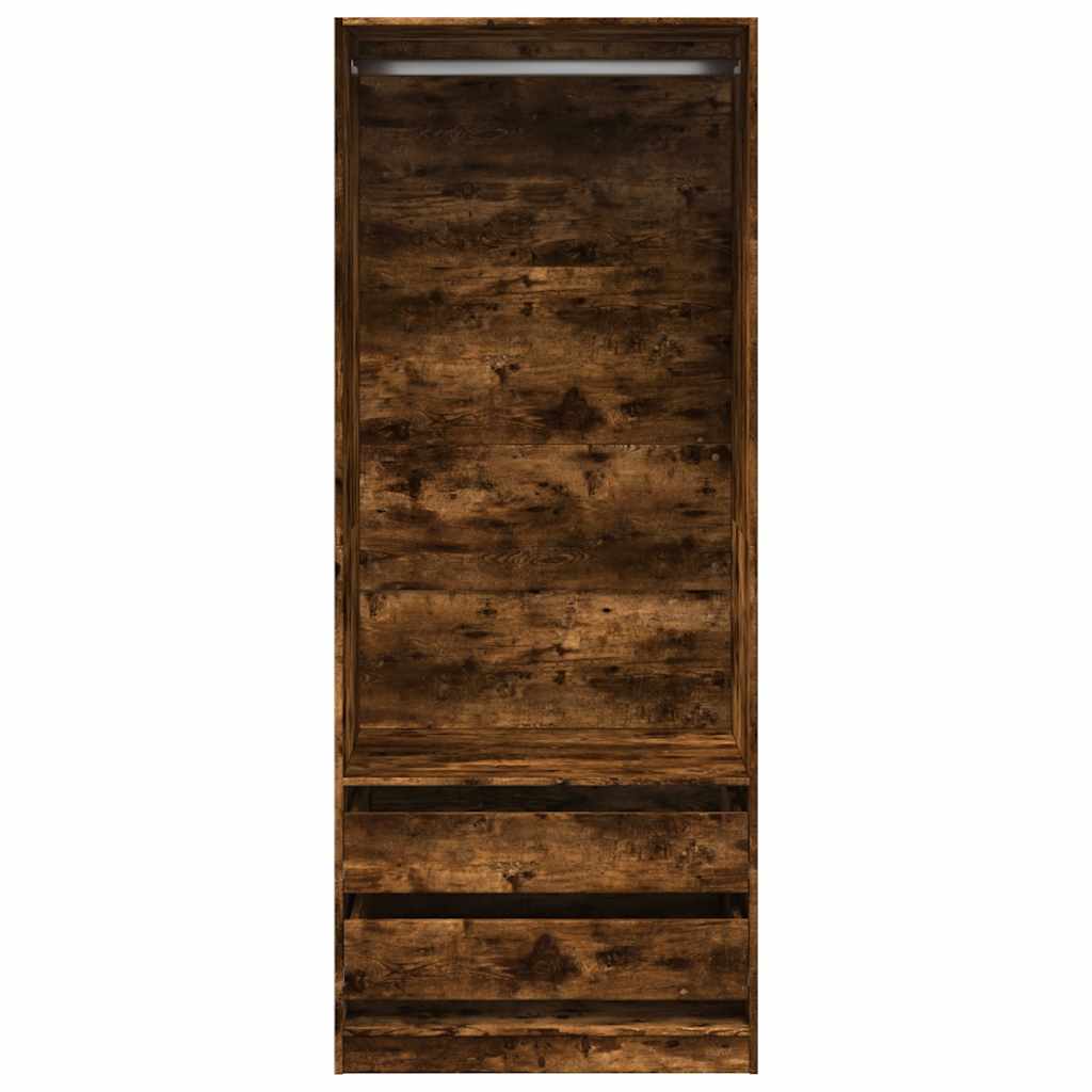Kledingkast 80x50x200 cm bewerkt hout gerookt eikenkleurig is nu te koop bij PeponiXL, paradijselijk wonen!