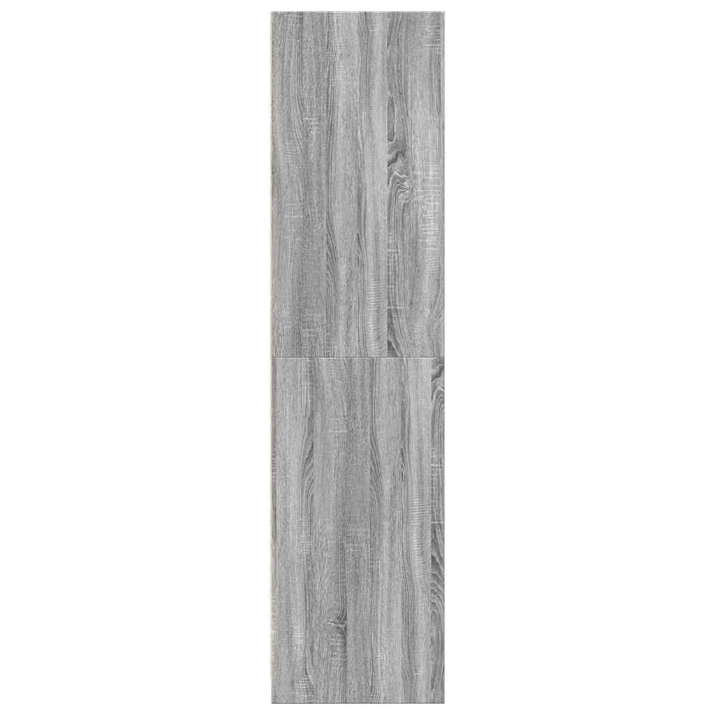 Kledingkast 80x50x200 cm bewerkt hout grijs sonoma eikenkleur is nu te koop bij PeponiXL, paradijselijk wonen!