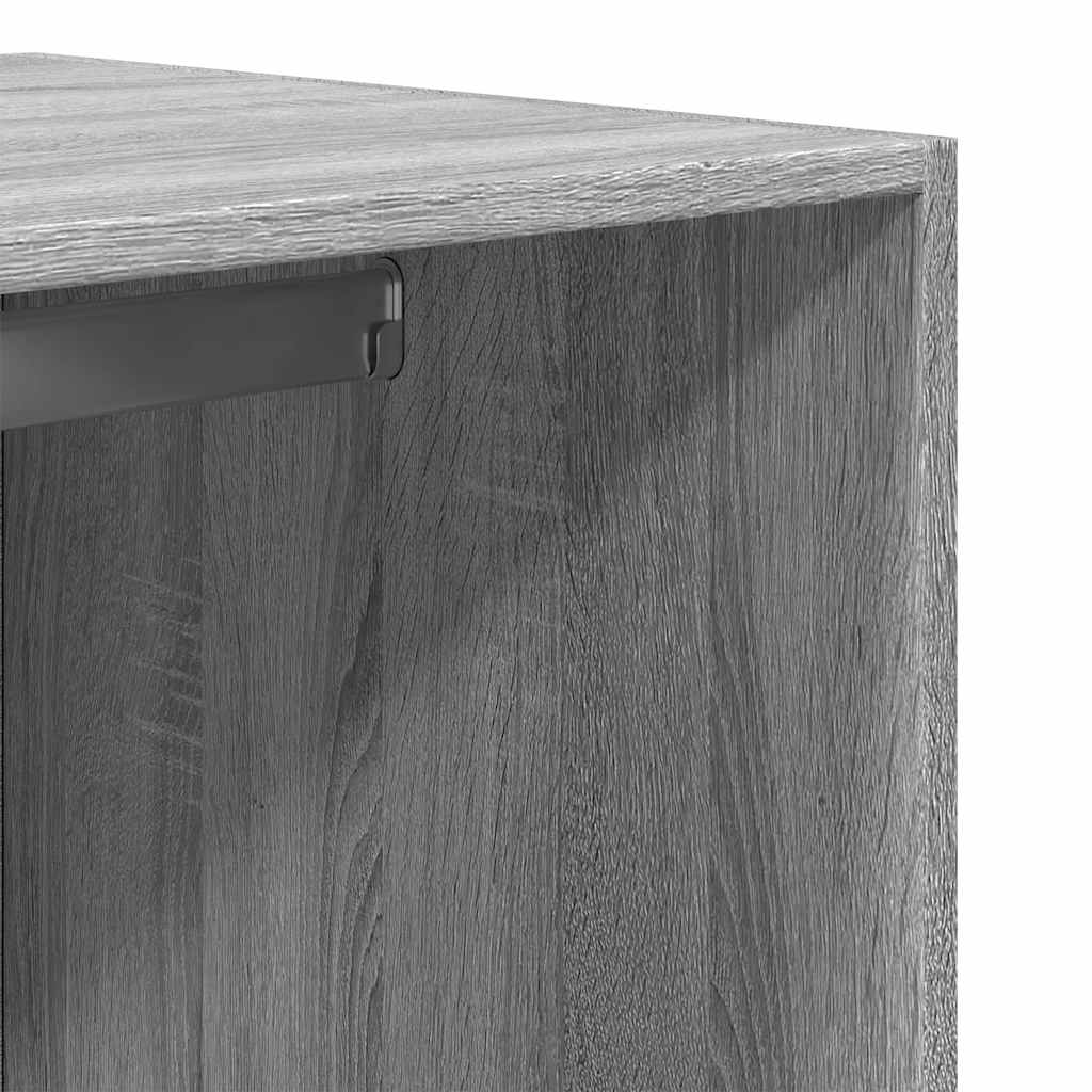 Kledingkast 80x50x200 cm bewerkt hout grijs sonoma eikenkleur is nu te koop bij PeponiXL, paradijselijk wonen!