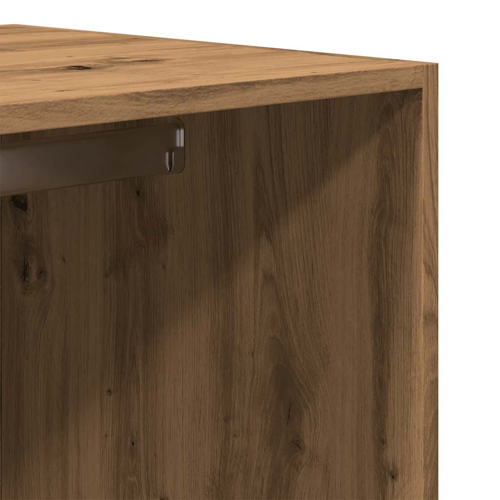 Kledingkast 80x50x200 cm bewerkt hout artisanaal eikenkleur is nu te koop bij PeponiXL, paradijselijk wonen!