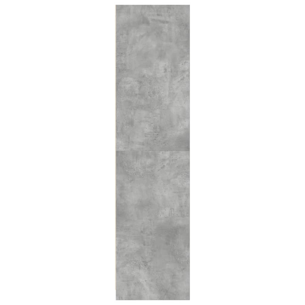 Kledingkast 100x50x200 cm bewerkt hout betongrijs is nu te koop bij PeponiXL, paradijselijk wonen!