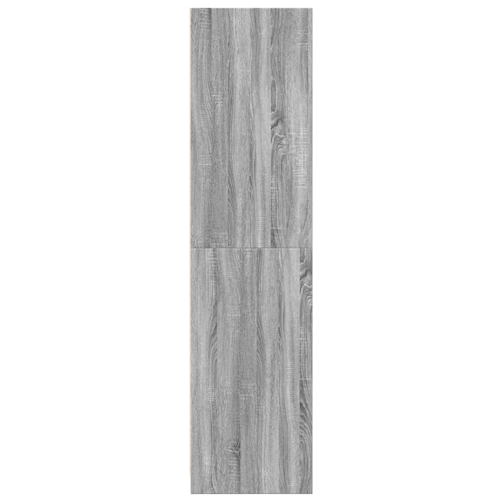Kledingkast 100x50x200 cm bewerkt hout grijs sonoma eikenkleur is nu te koop bij PeponiXL, paradijselijk wonen!