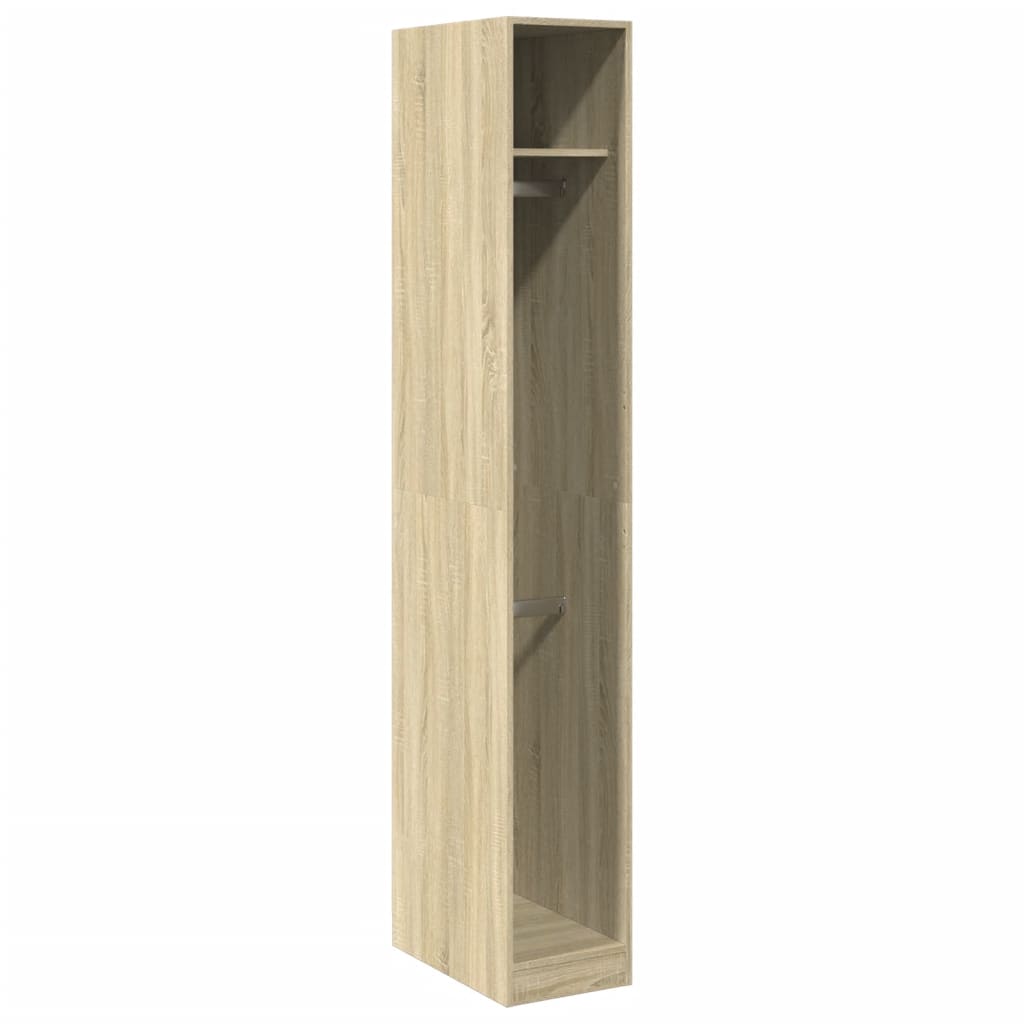 Kledingkast 30x50x200 cm bewerkt hout sonoma eikenkleurig is nu te koop bij PeponiXL, paradijselijk wonen!