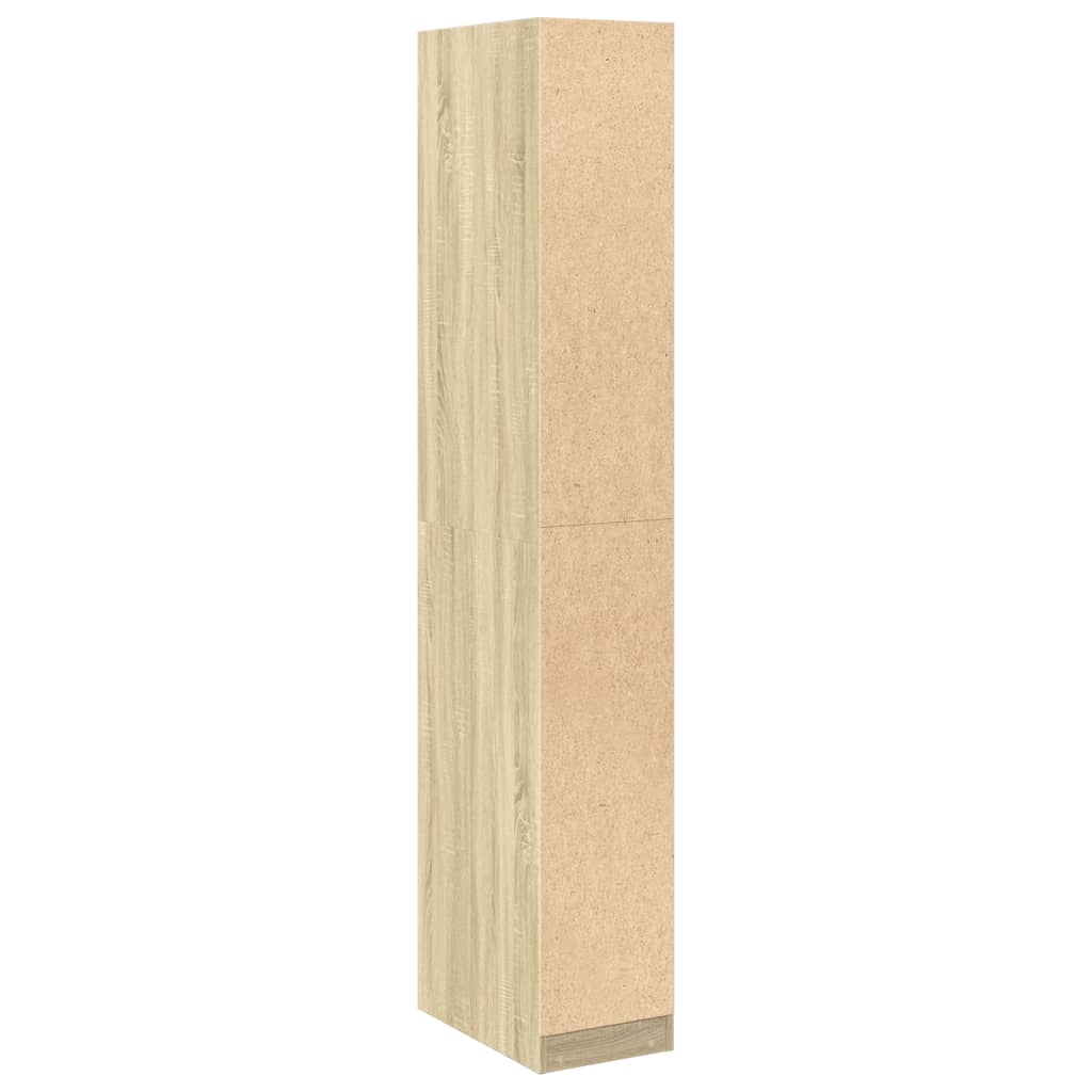 Kledingkast 30x50x200 cm bewerkt hout sonoma eikenkleurig is nu te koop bij PeponiXL, paradijselijk wonen!