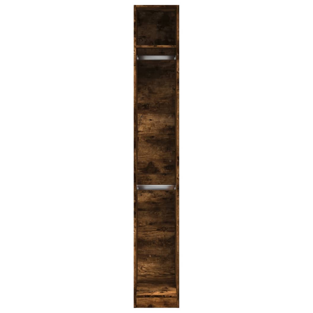 Kledingkast 30x50x200 cm bewerkt hout gerookt eikenkleurig is nu te koop bij PeponiXL, paradijselijk wonen!