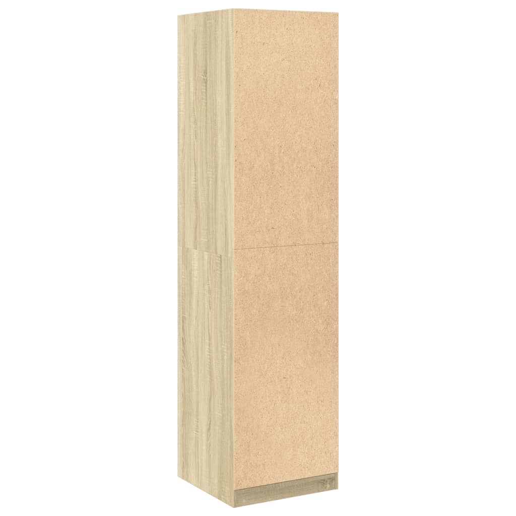 Kledingkast 50x50x200 cm bewerkt hout sonoma eikenkleurig is nu te koop bij PeponiXL, paradijselijk wonen!