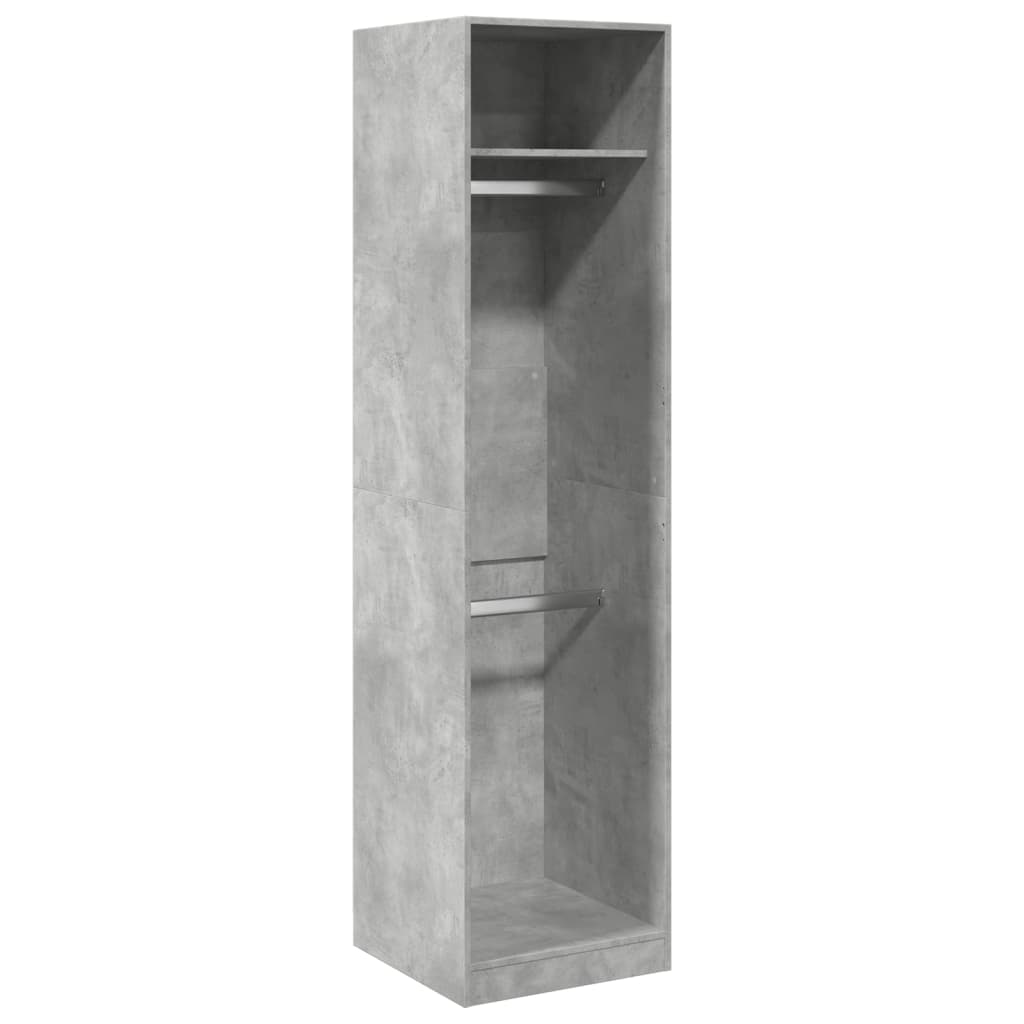 Kledingkast 50x50x200 cm bewerkt hout betongrijs is nu te koop bij PeponiXL, paradijselijk wonen!