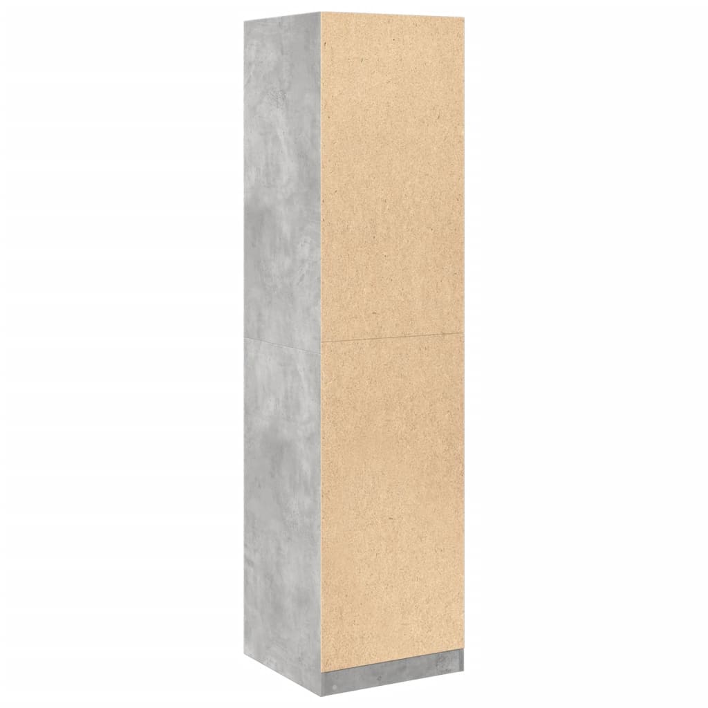 Kledingkast 50x50x200 cm bewerkt hout betongrijs is nu te koop bij PeponiXL, paradijselijk wonen!