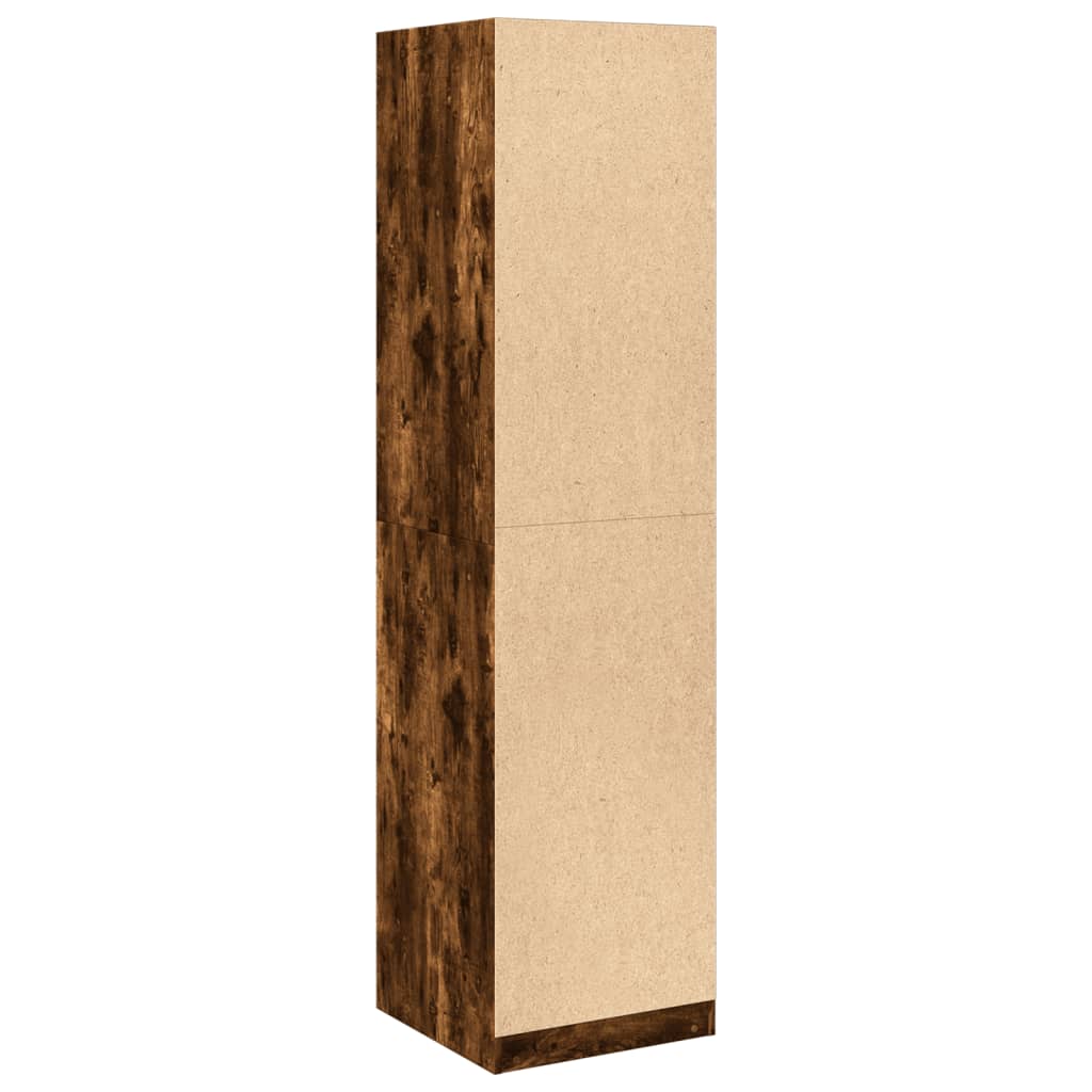 Kledingkast 50x50x200 cm bewerkt hout gerookt eikenkleurig is nu te koop bij PeponiXL, paradijselijk wonen!