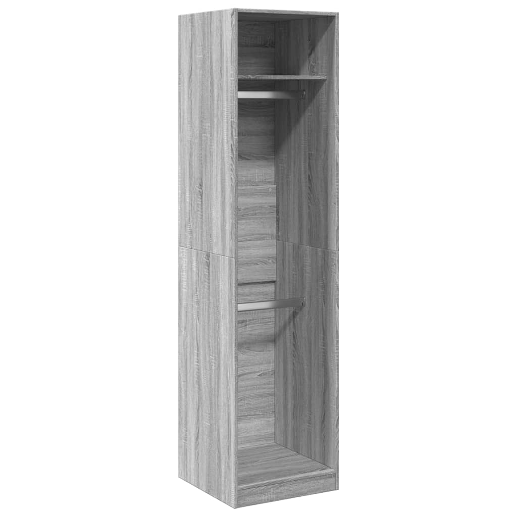 Kledingkast 50x50x200 cm bewerkt hout grijs sonoma is nu te koop bij PeponiXL, paradijselijk wonen!