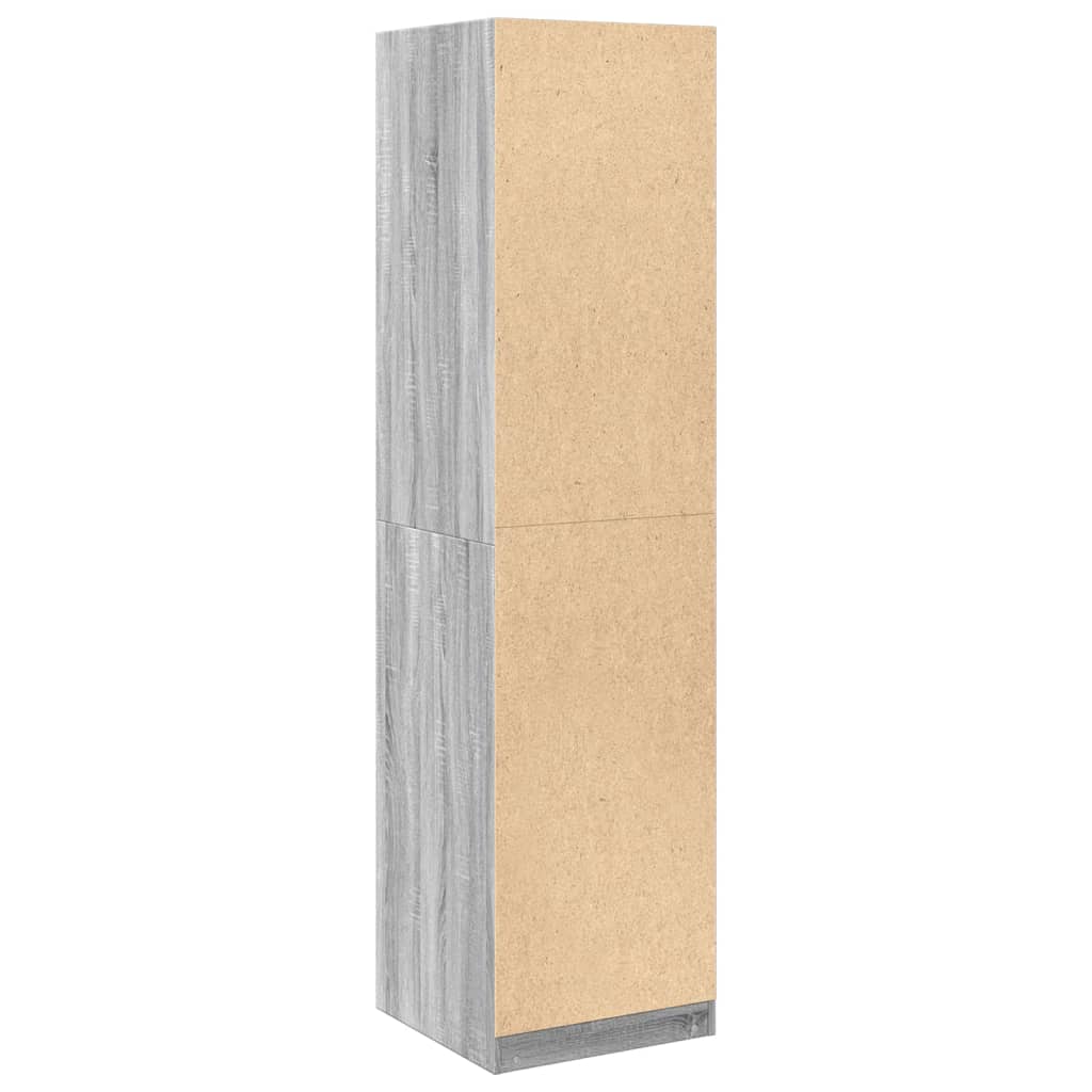 Kledingkast 50x50x200 cm bewerkt hout grijs sonoma is nu te koop bij PeponiXL, paradijselijk wonen!