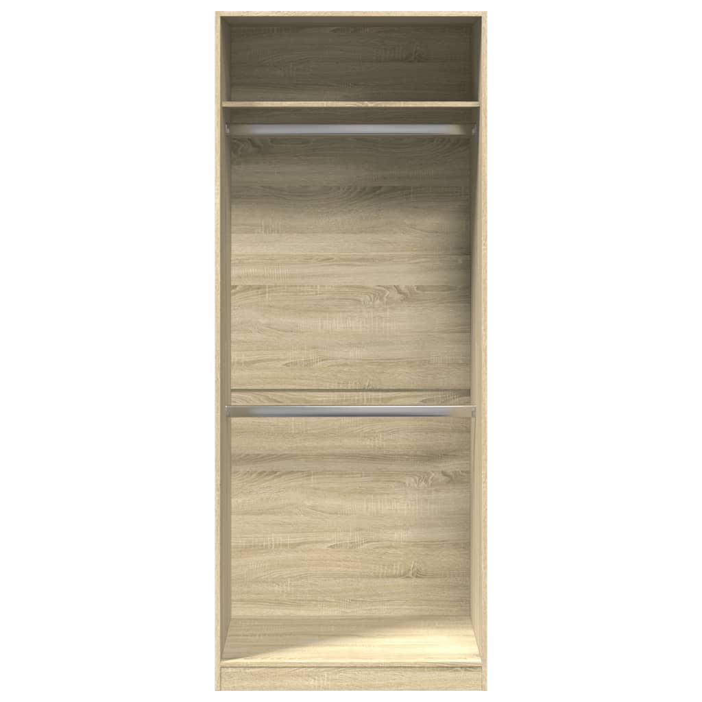 Kledingkast 80x50x200 cm bewerkt hout sonoma eikenkleurig is nu te koop bij PeponiXL, paradijselijk wonen!