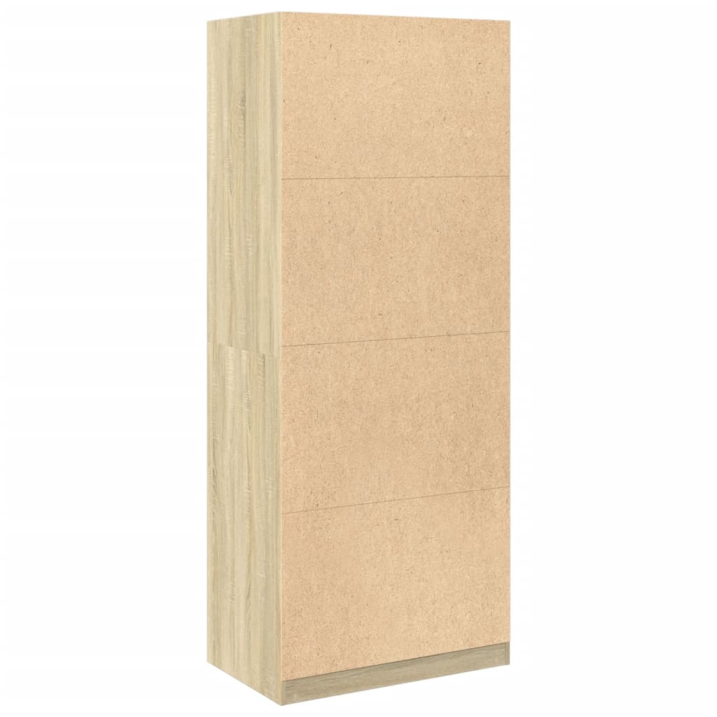 Kledingkast 80x50x200 cm bewerkt hout sonoma eikenkleurig is nu te koop bij PeponiXL, paradijselijk wonen!