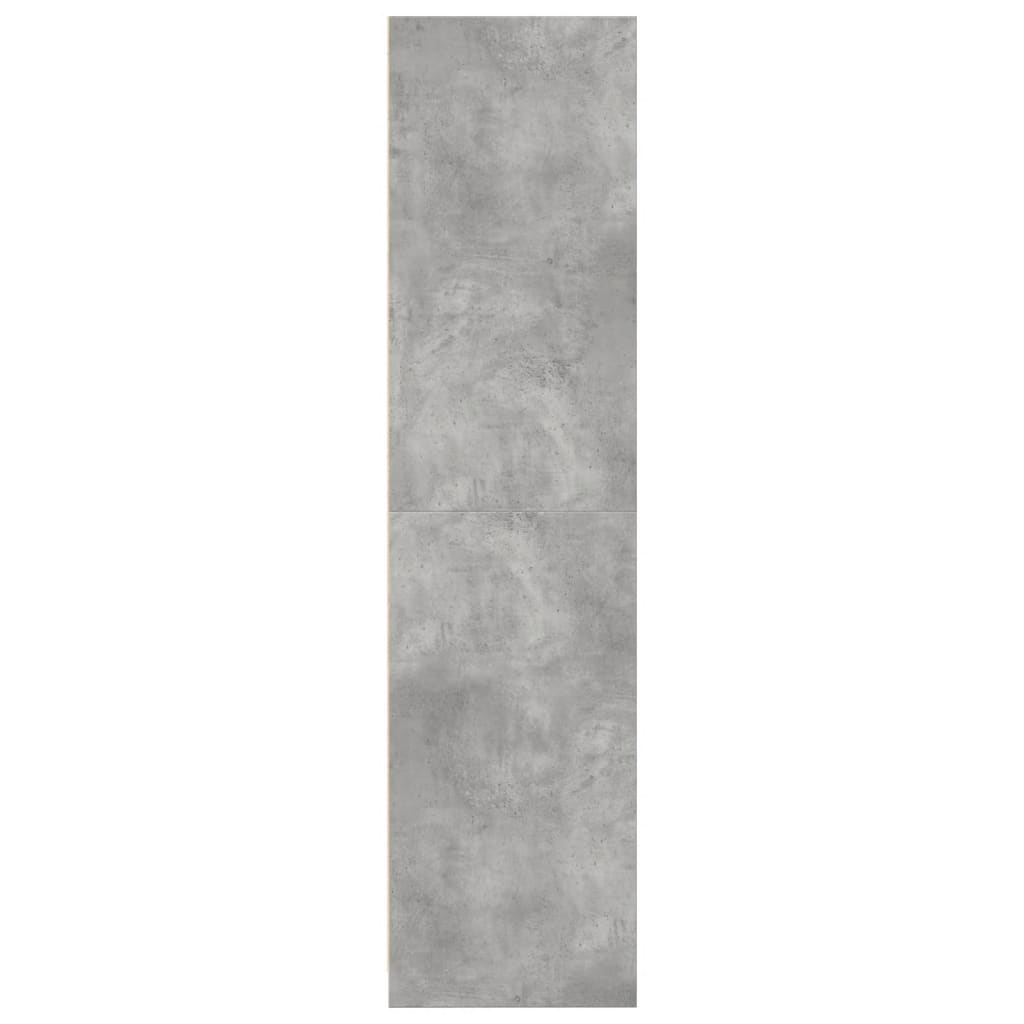 Kledingkast 80x50x200 cm bewerkt hout betongrijs is nu te koop bij PeponiXL, paradijselijk wonen!