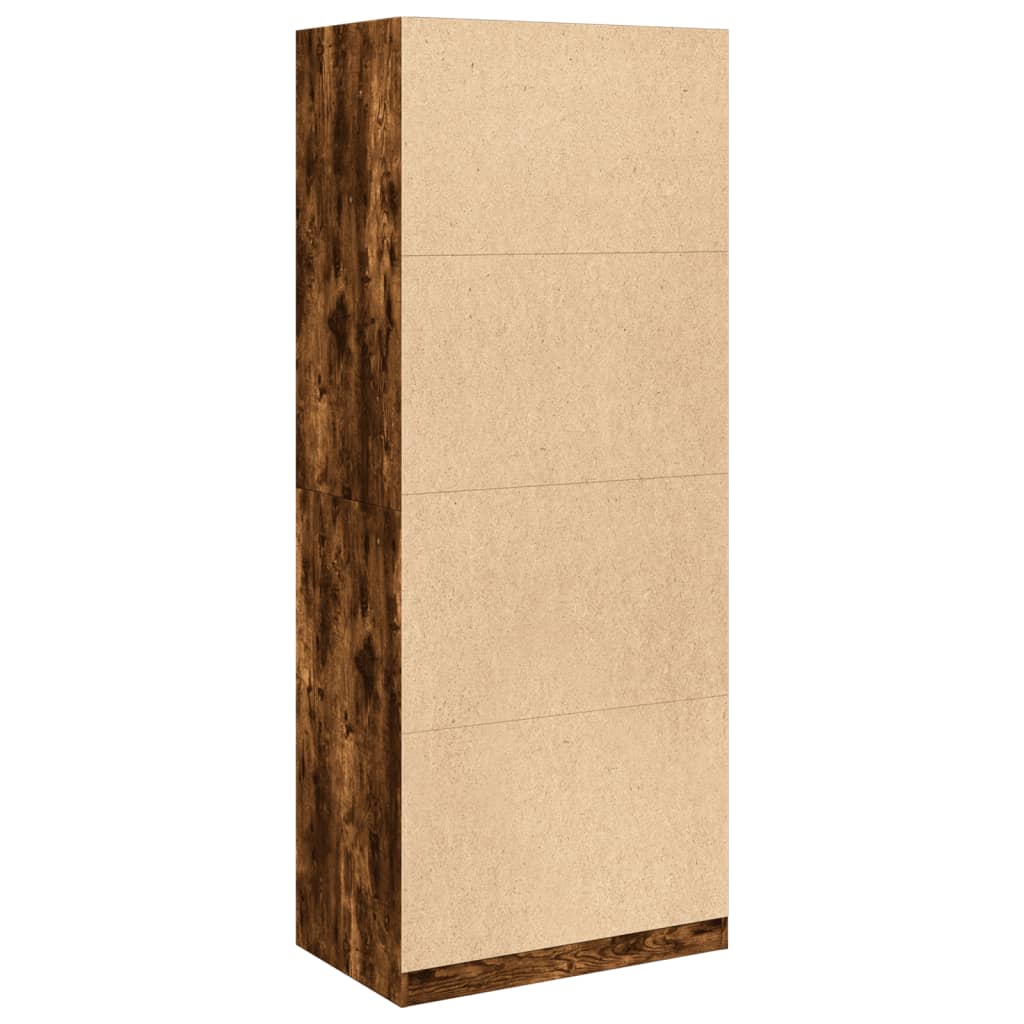 Kledingkast 80x50x200 cm bewerkt hout gerookt eikenkleurig is nu te koop bij PeponiXL, paradijselijk wonen!