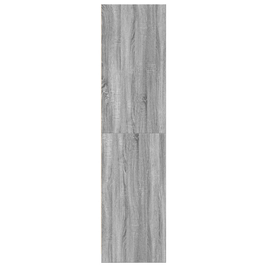 Kledingkast 80x50x200 cm bewerkt hout grijs sonoma eikenkleur is nu te koop bij PeponiXL, paradijselijk wonen!