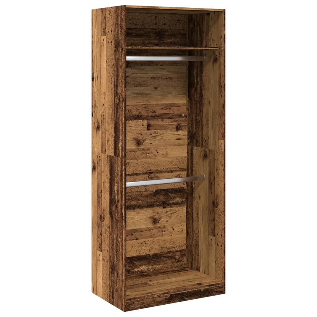 Kledingkast 80x50x200 cm bewerkt hout oud hout is nu te koop bij PeponiXL, paradijselijk wonen!