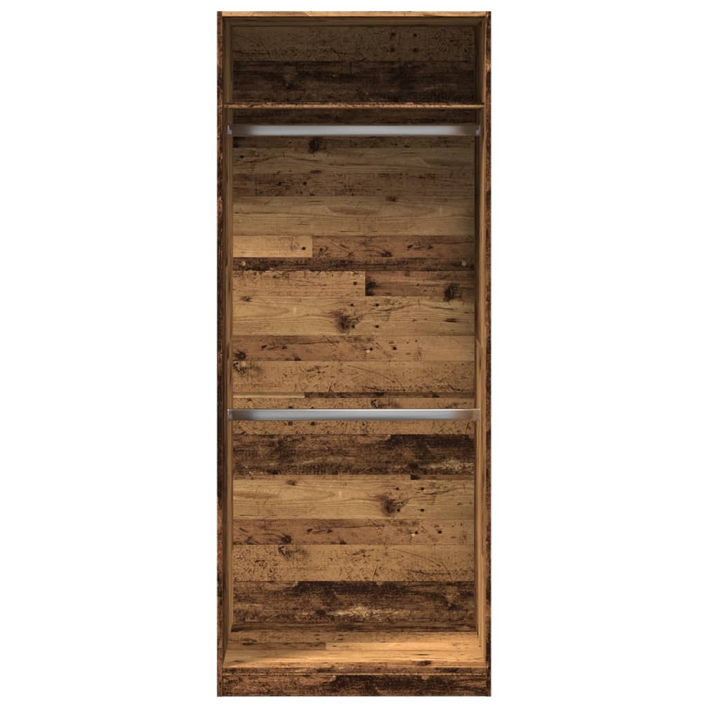 Kledingkast 80x50x200 cm bewerkt hout oud hout is nu te koop bij PeponiXL, paradijselijk wonen!
