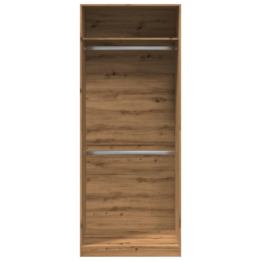 Kledingkast 80x50x200 cm bewerkt hout artisanaal eikenkleur is nu te koop bij PeponiXL, paradijselijk wonen!