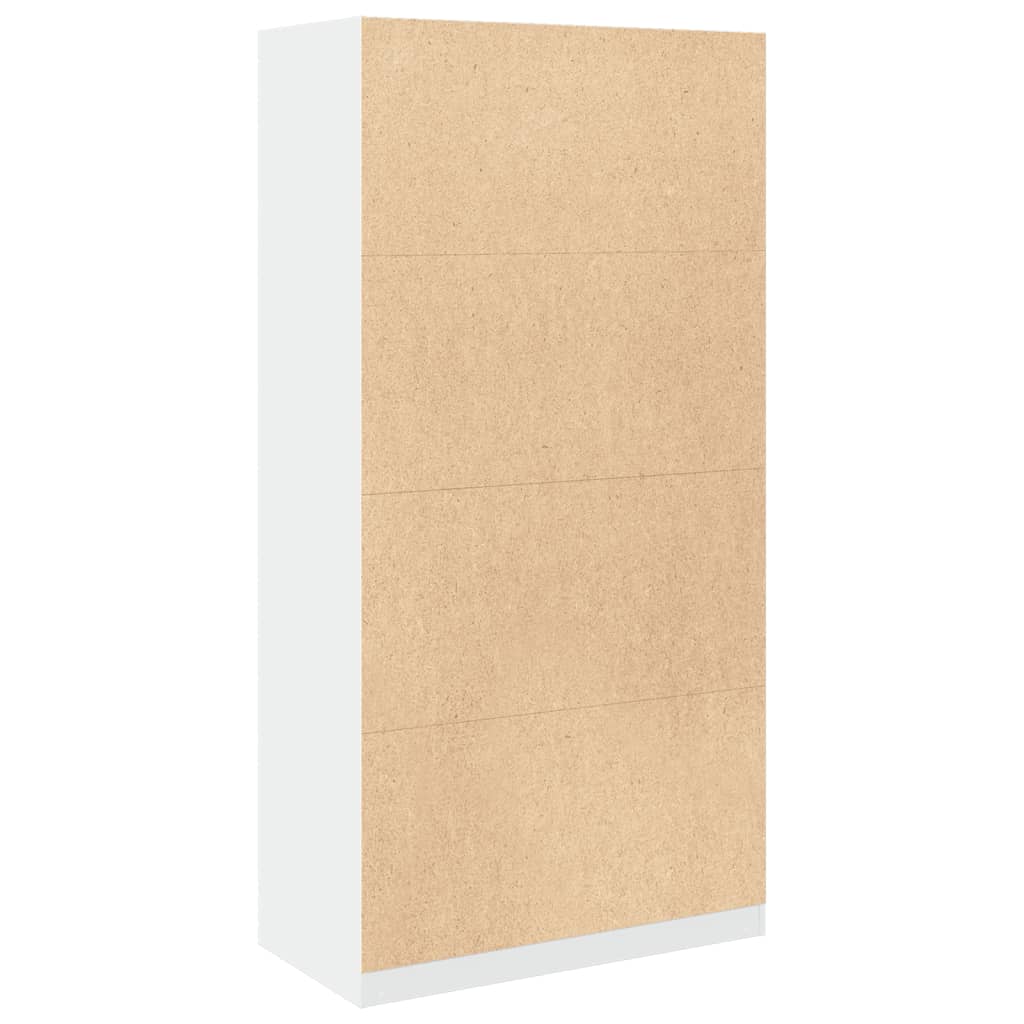 Kledingkast 100x50x200 cm bewerkt hout wit is nu te koop bij PeponiXL, paradijselijk wonen!
