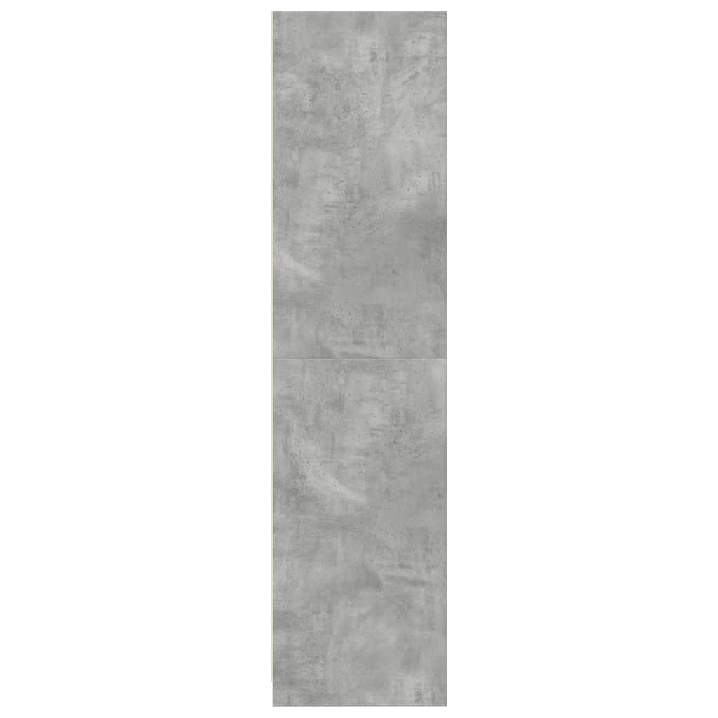 Kledingkast 100x50x200 cm bewerkt hout betongrijs is nu te koop bij PeponiXL, paradijselijk wonen!