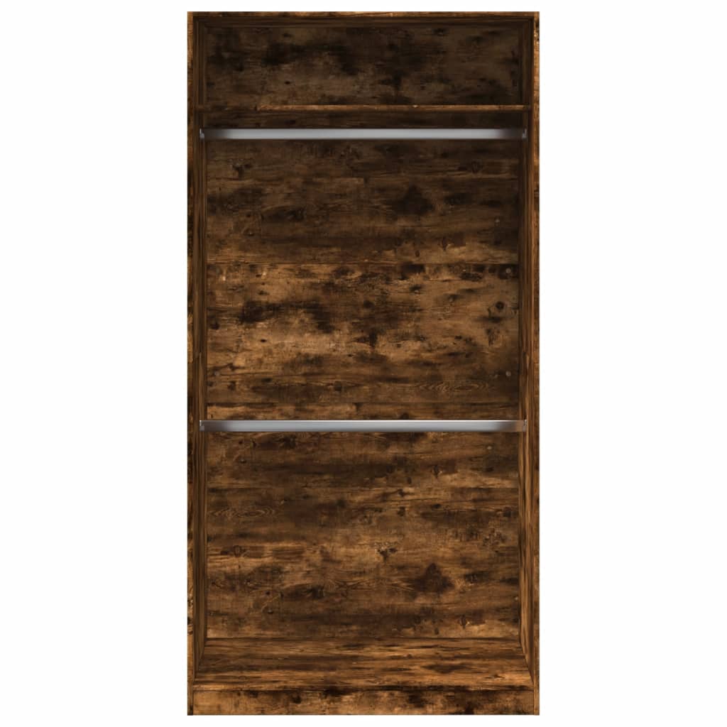 Kledingkast 100x50x200 cm bewerkt hout gerookt eikenkleurig is nu te koop bij PeponiXL, paradijselijk wonen!