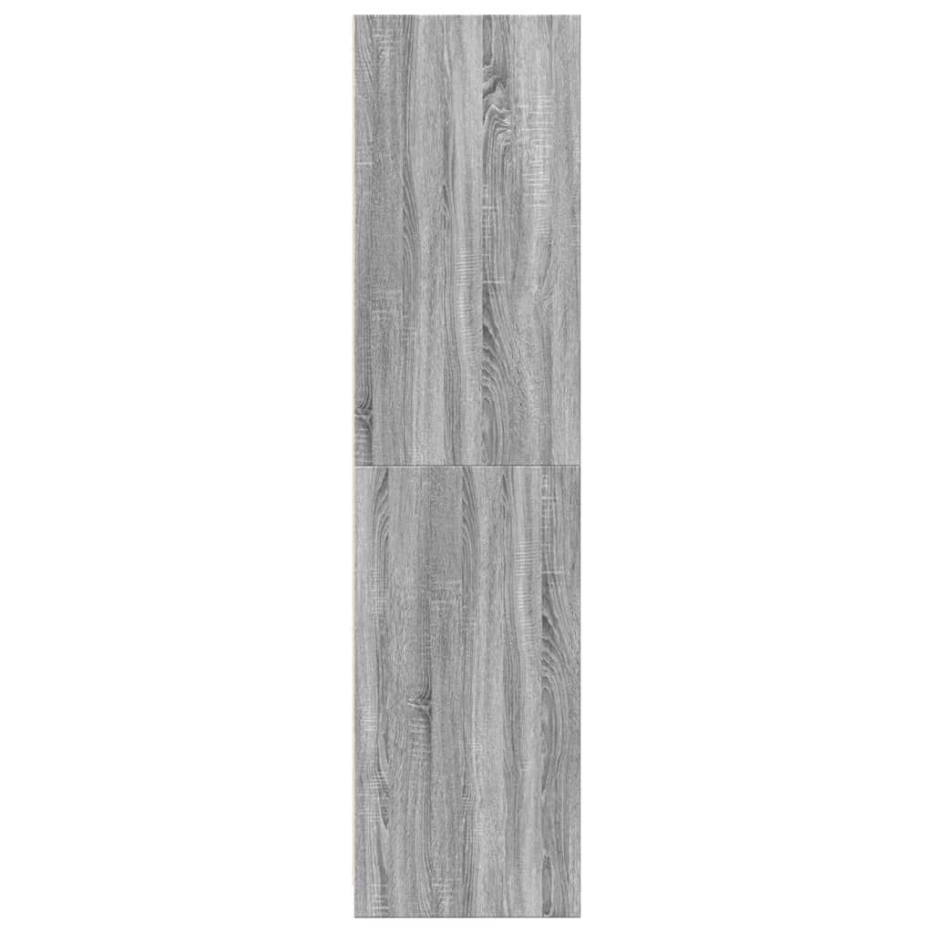 Kledingkast 100x50x200 cm bewerkt hout grijs sonoma eikenkleur is nu te koop bij PeponiXL, paradijselijk wonen!