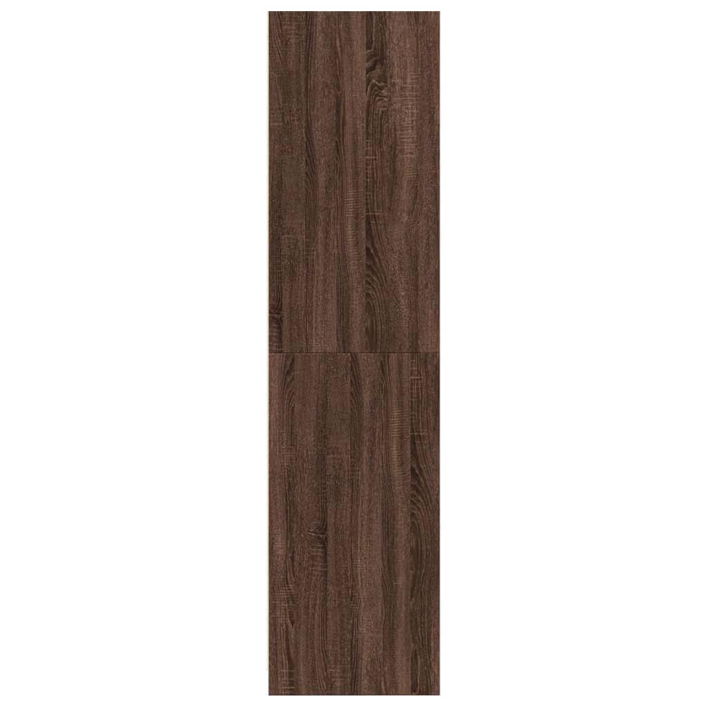 Kledingkast 100x50x200 cm bewerkt hout bruin eikenkleur is nu te koop bij PeponiXL, paradijselijk wonen!