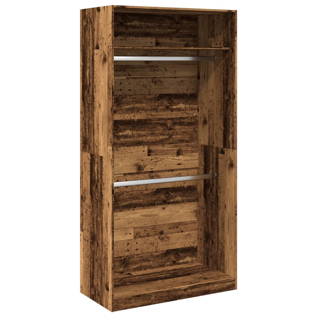 Kledingkast 100x50x200 cm bewerkt hout oud hout is nu te koop bij PeponiXL, paradijselijk wonen!