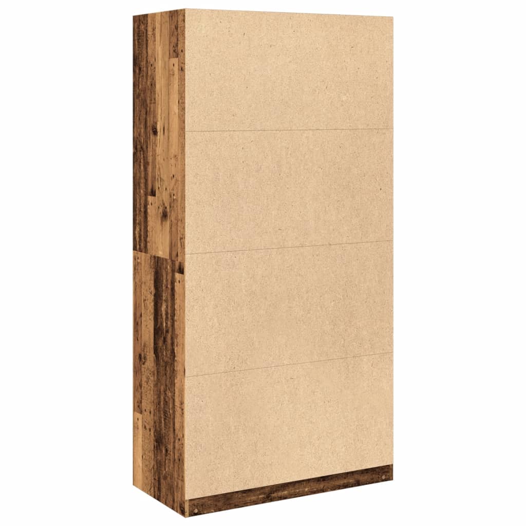 Kledingkast 100x50x200 cm bewerkt hout oud hout is nu te koop bij PeponiXL, paradijselijk wonen!