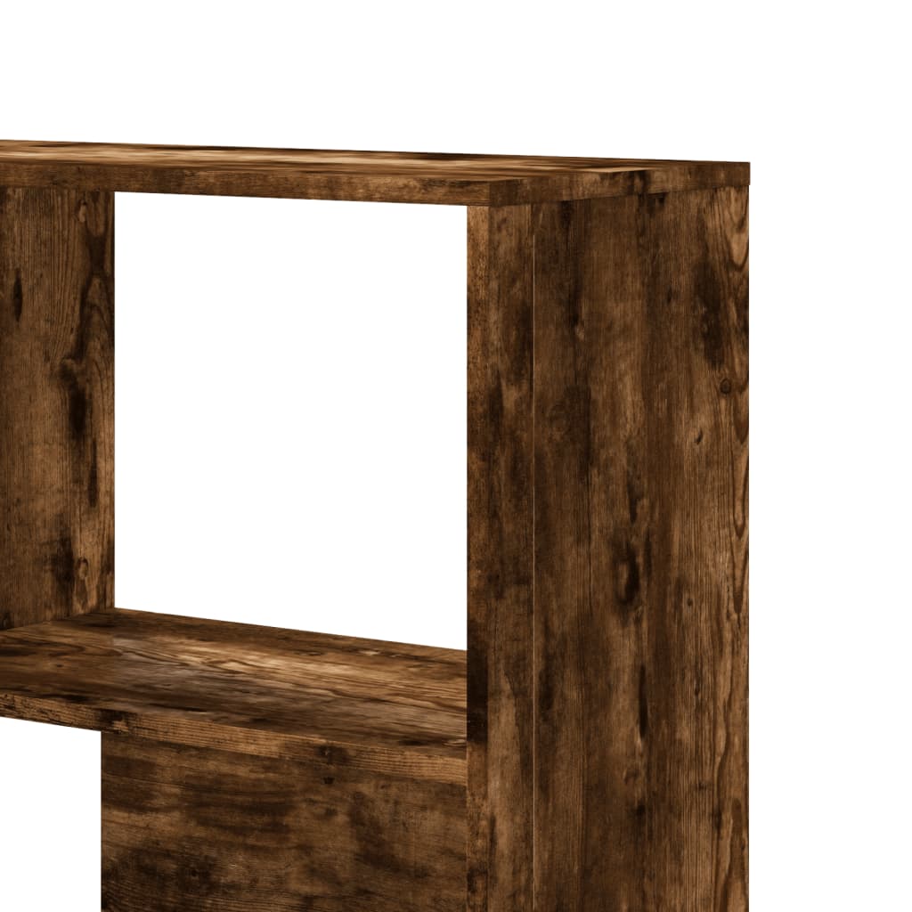 Boekenkast 4-laags hoek 85x85x140 cm bewerkt hout gerookt eiken is nu te koop bij PeponiXL, paradijselijk wonen!