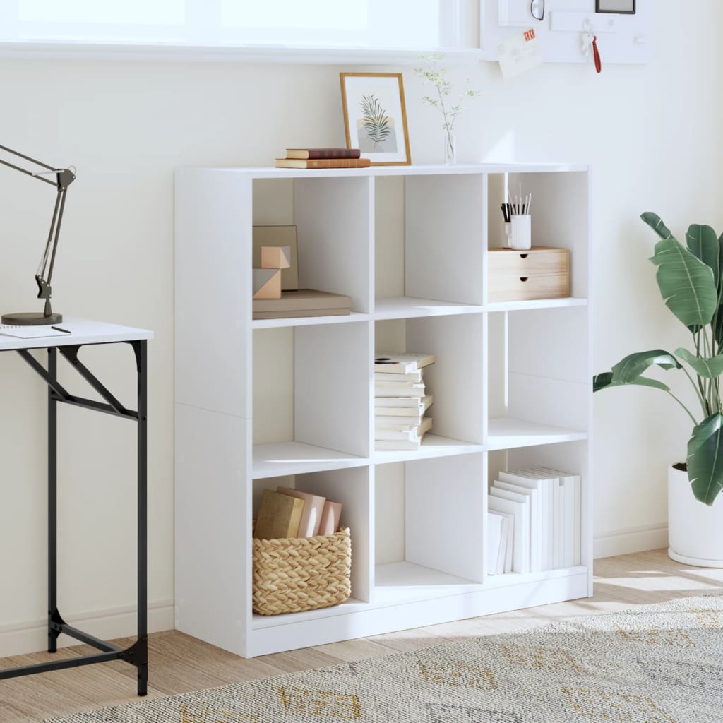 Boekenkast 102x32x108 cm bewerkt hout wit is nu te koop bij PeponiXL, paradijselijk wonen!