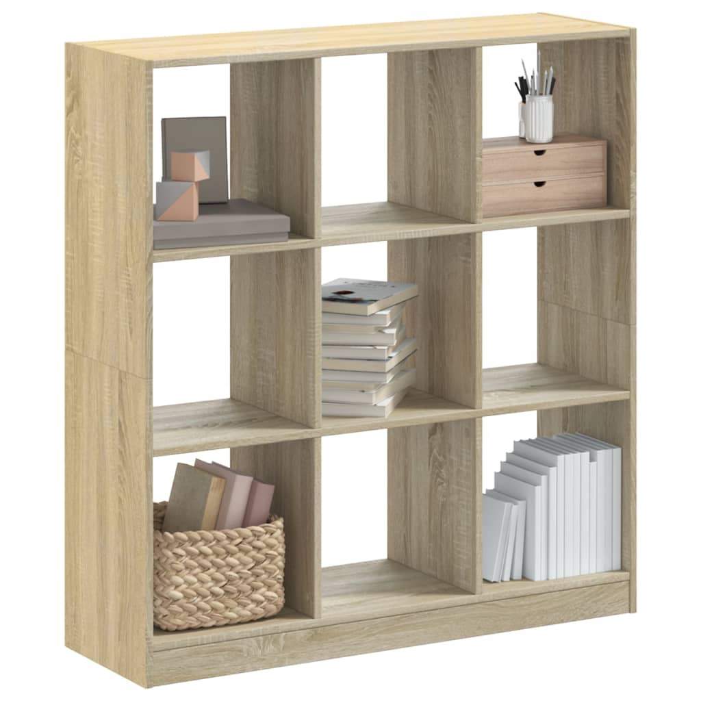 Boekenkast 102x32x108 cm bewerkt hout sonoma eikenkleurig is nu te koop bij PeponiXL, paradijselijk wonen!