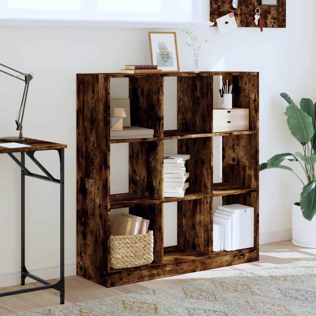 Boekenkast 102x32x108 cm bewerkt hout gerookt eikenkleurig is nu te koop bij PeponiXL, paradijselijk wonen!