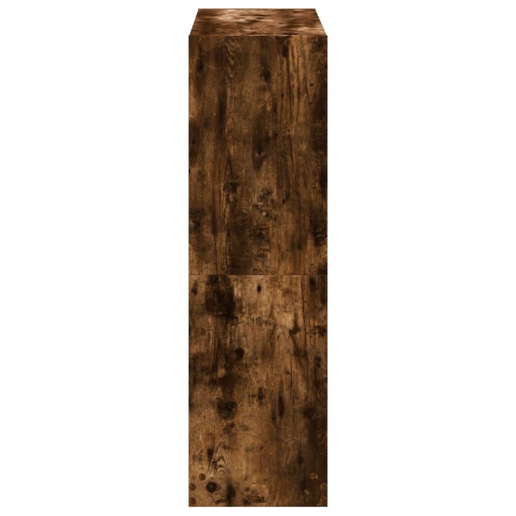 Boekenkast 102x32x108 cm bewerkt hout gerookt eikenkleurig is nu te koop bij PeponiXL, paradijselijk wonen!