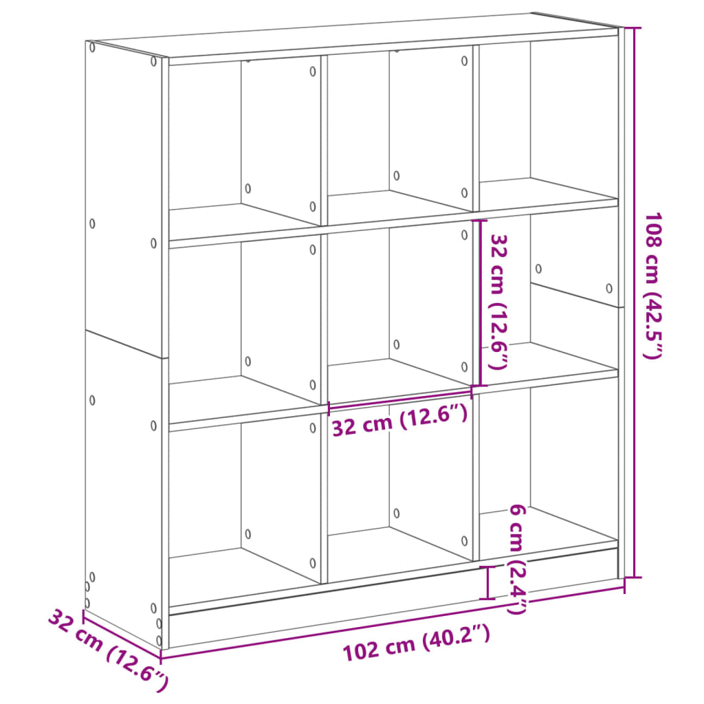 Boekenkast 102x32x108 cm bewerkt hout gerookt eikenkleurig is nu te koop bij PeponiXL, paradijselijk wonen!
