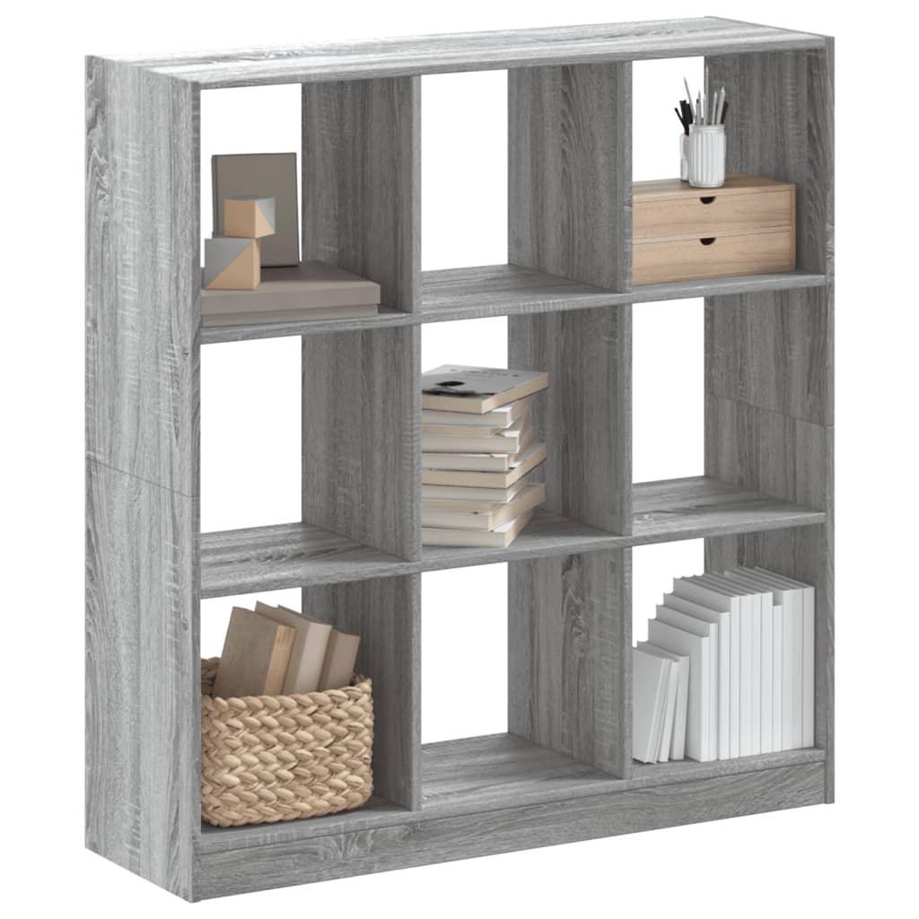 Boekenkast 102x32x108 cm bewerkt hout grijs sonoma eikenkleurig is nu te koop bij PeponiXL, paradijselijk wonen!
