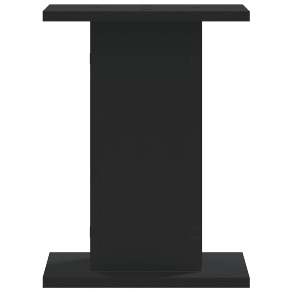 Plantenstandaards 2 st 30x30x40 cm bewerkt hout zwart