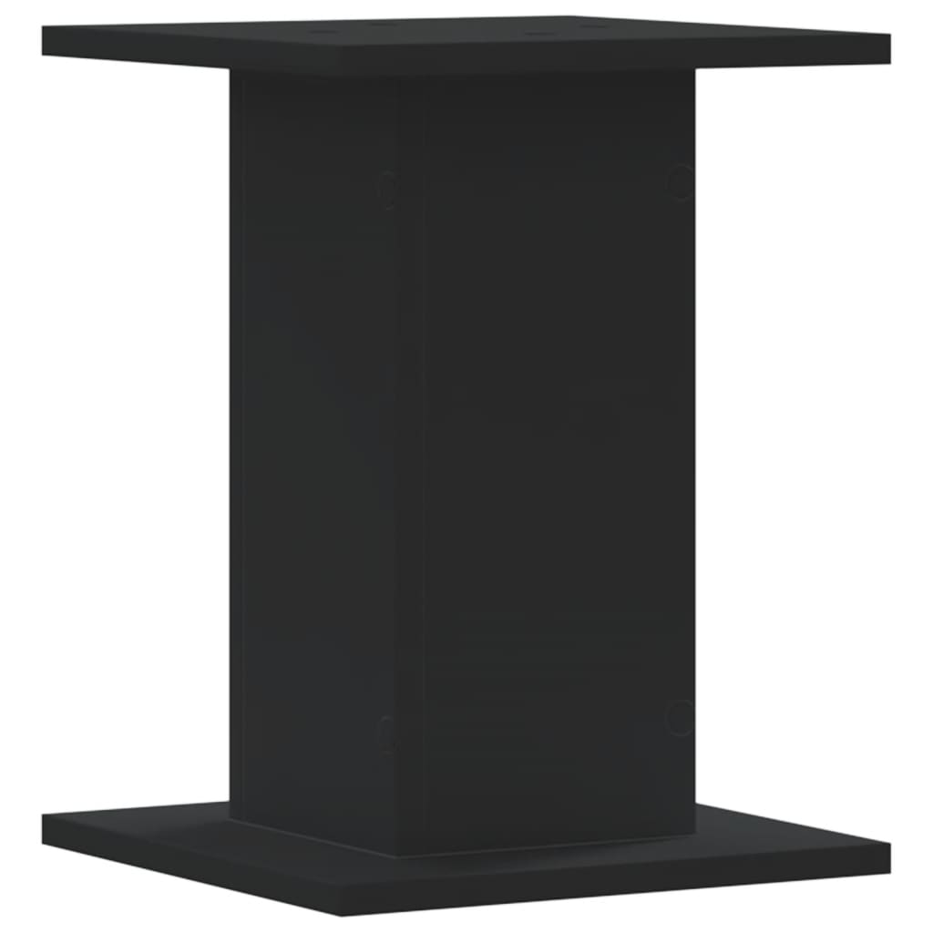 Plantenstandaards 2 st 30x30x40 cm bewerkt hout zwart