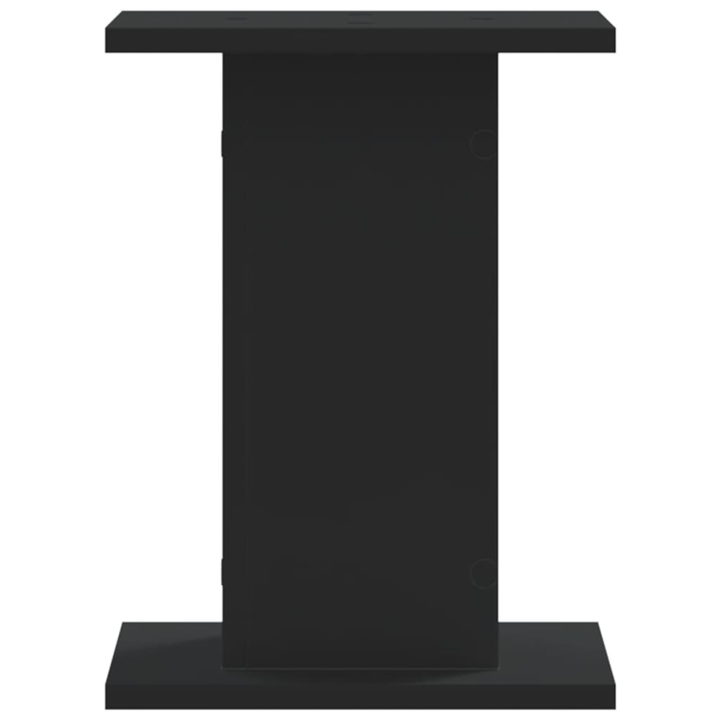 Plantenstandaards 2 st 30x30x40 cm bewerkt hout zwart